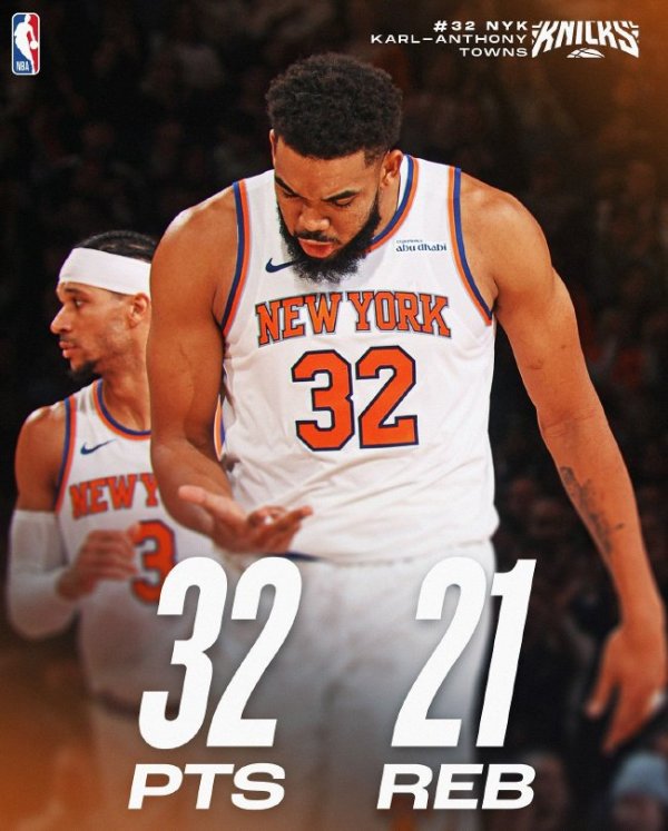 皇冠现金网登录 唐斯31+21尼克斯9连胜 猛龙克篮网终结11连败