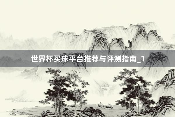 世界杯买球平台推荐与评测指南_1
